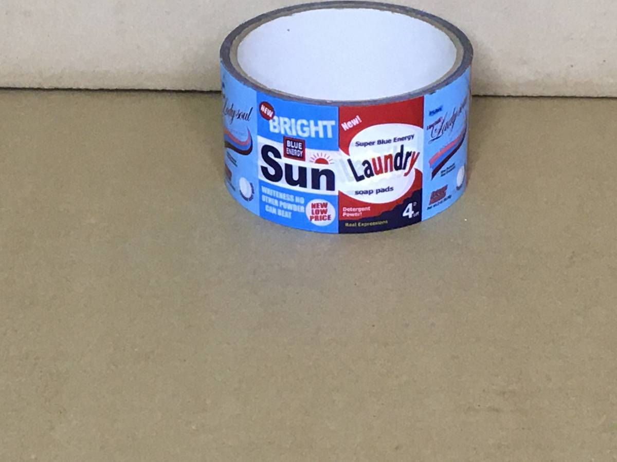 ・幅広テープ セロハンテープ?/Beach、Bright Sun、 Laundry/4.8×φ8.8cm拍卖