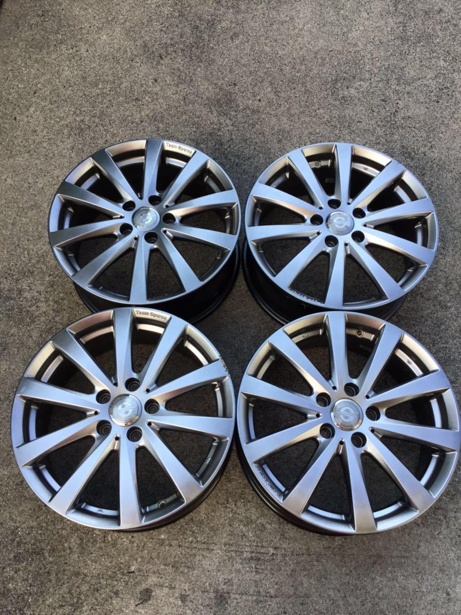 Team Sparco社外アルミホイール 17×7J+50 112-5H 中古品4本 VW フォルクスワーゲン拍卖