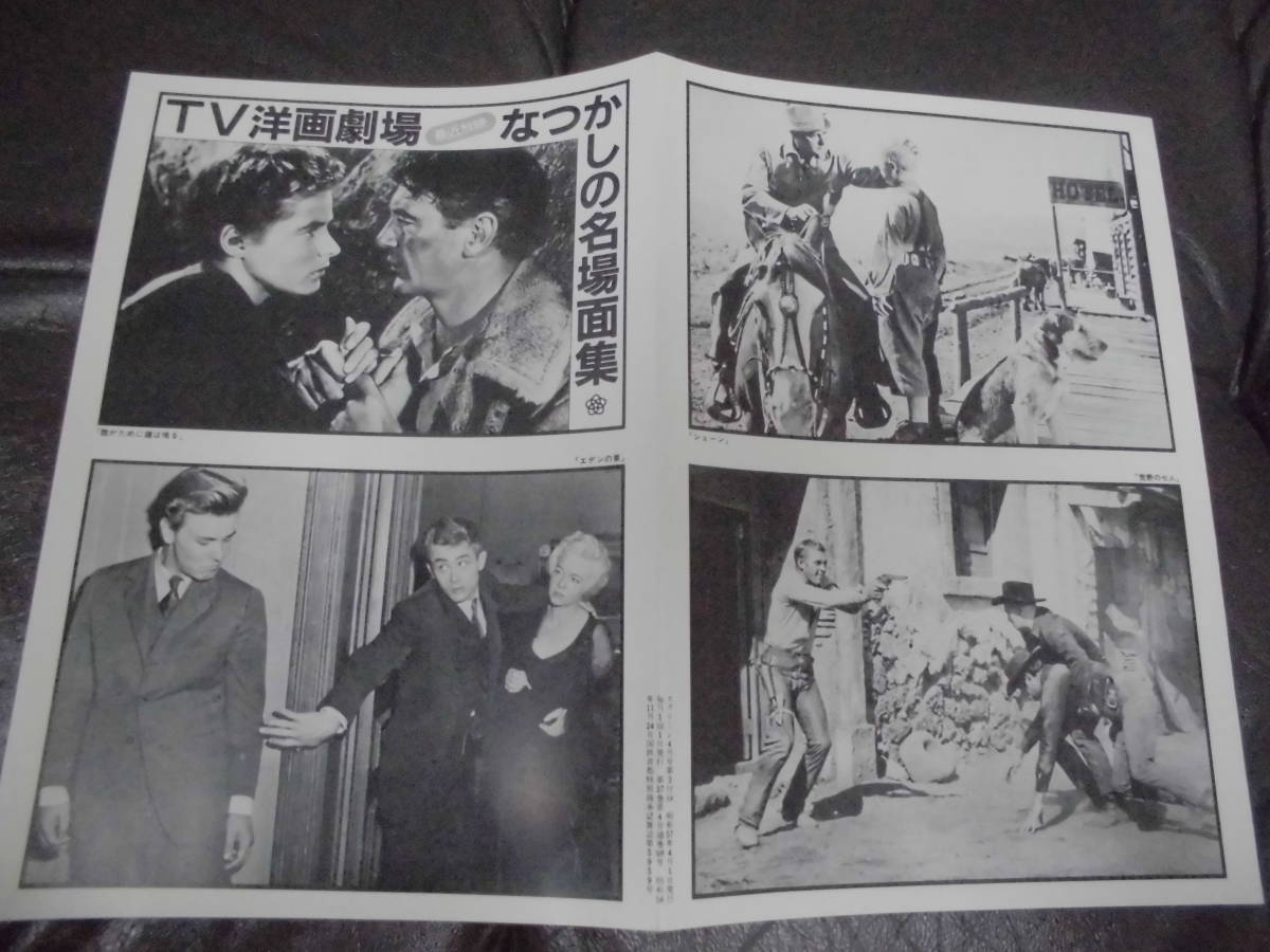 ★昭和57年・スクリーン付録★「TV 洋画劇場 なつかしの名場面集」12場面 映画 シネマ モノクロ (テレビ下左)拍卖
