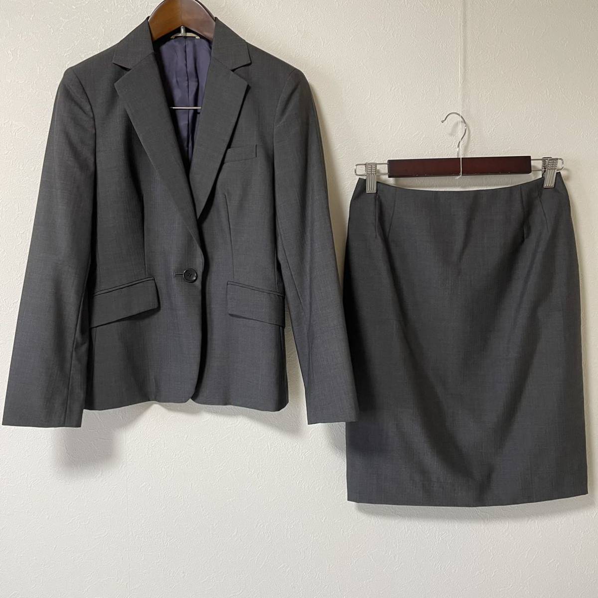 【超美品】LES MUES スカートスーツ S 春夏秋 OL ビジネス リクルート 拍卖