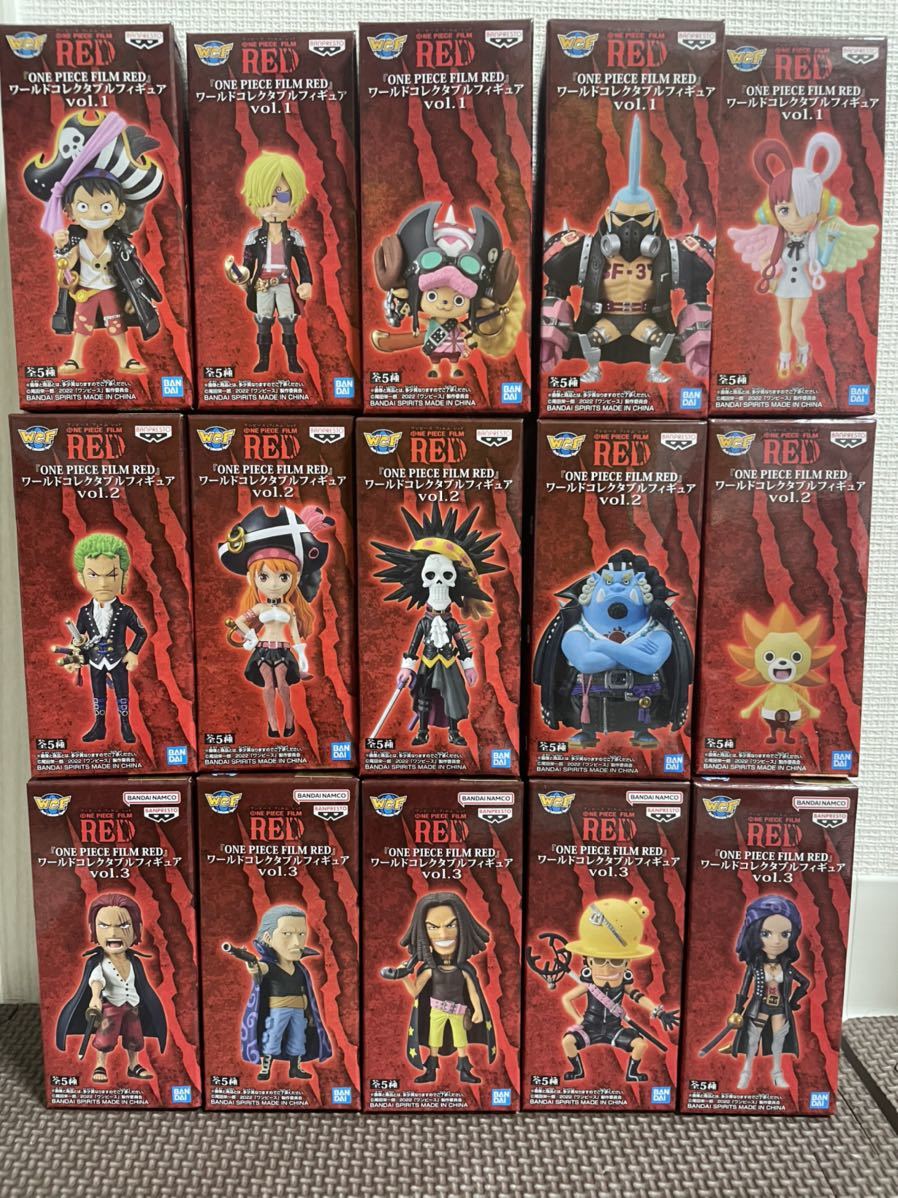 新品・未開封【vol.1/2/3】15種 ONE PIECE FILM RED ワールドコレクタブルフィギュア (ウタ/ルフィ/シャンクス/ジンベエ 他) FIGURE拍卖