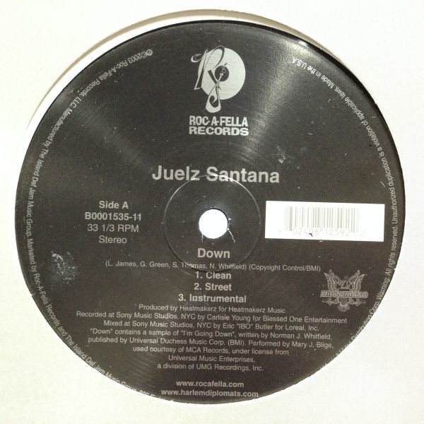 12inchレコード JUELZ SANTANA / DOWN拍卖