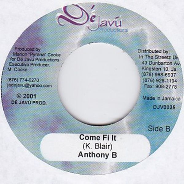 Epレコード ANTHONY B / COME FI IT (BLACK BELT)拍卖
