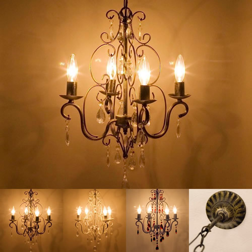 送料無料★LED電球対応★3色展開 4灯シャンデリア★ロメオ♪拍卖