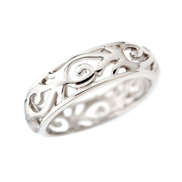 ★お勧め★人気★変色無★手入れ不要★肌に優しい★金属アレルギー&温泉&海水浴ご使用OK★ステンレスリング★透かしアラベスク★拍卖