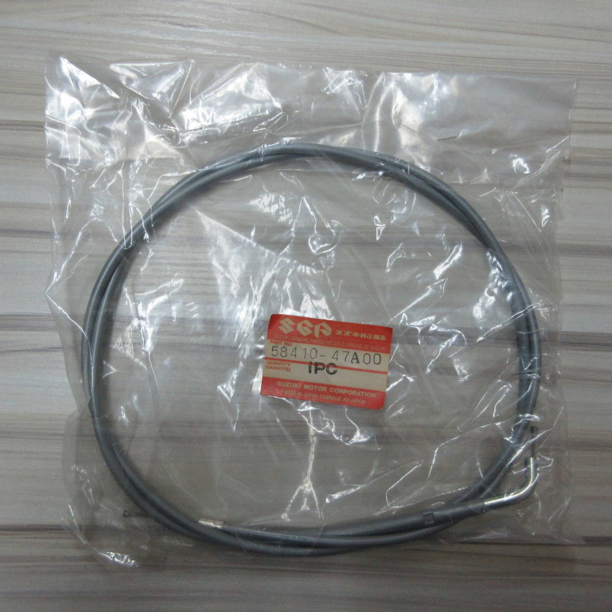 SUZUKI純正部品 58410-47A00 スズキ バイク部品 パーツ 古い チョークワイヤー?? 蘭 拍卖