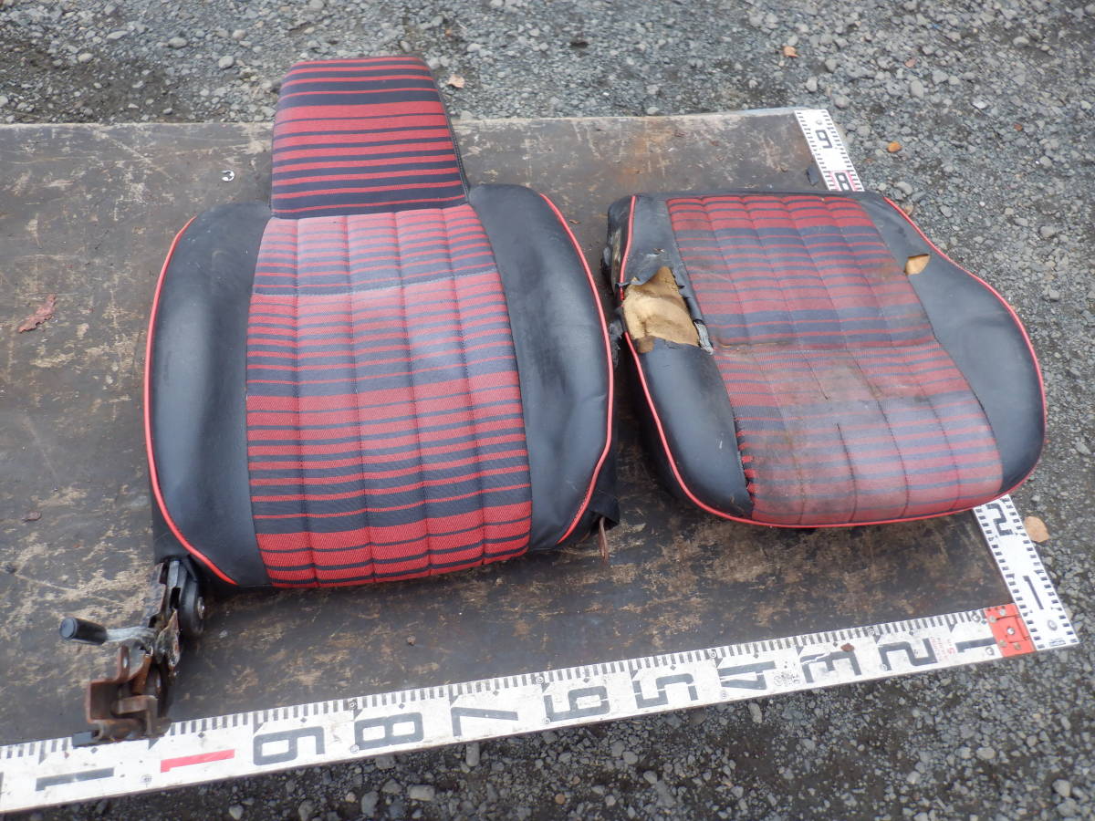 KP61 スターレット ① 純正 シート 椅子 運転席 右 レールX レストアに 個人宅配達可能 3ドア グレードS 中期型 S56年 4K KP60拍卖