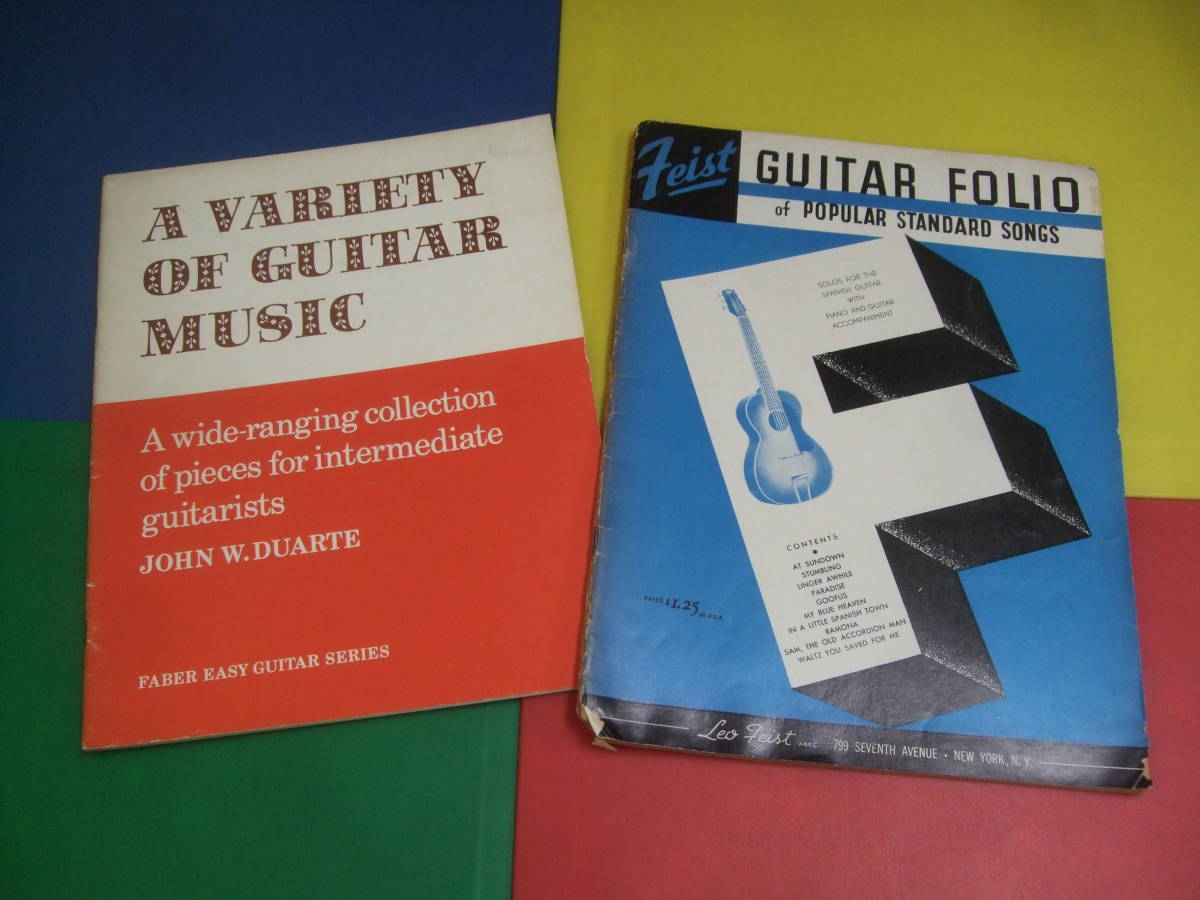 ギター輸入楽譜 2点セット/guitar folio of popular standard songs ポピュラー スタンダード/a variety of guitar music拍卖