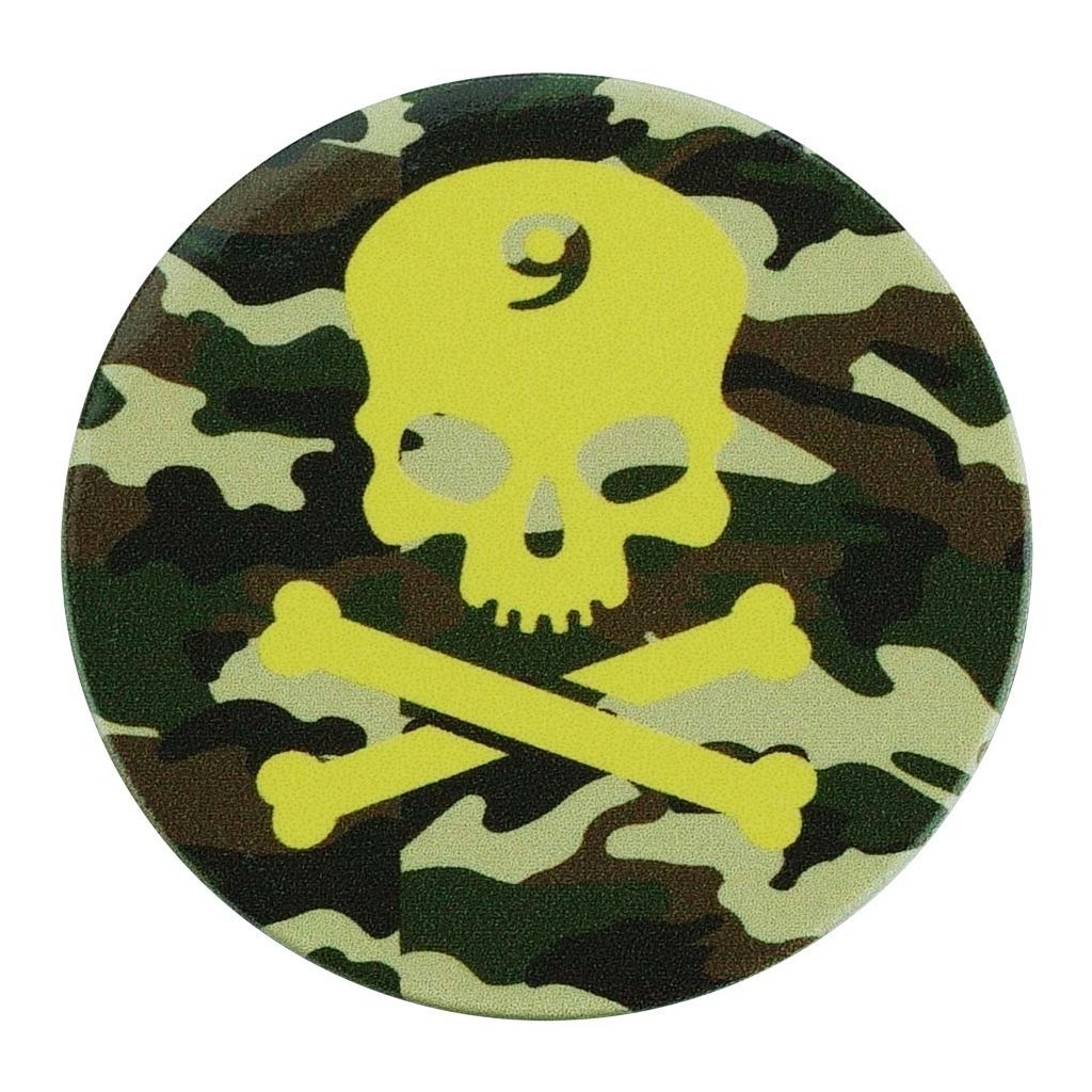 ■ペタマーカー【迷彩スカル / サイズ:直径 40mm x 厚さ 1mm】『厚さ1ミリの軽量・極薄マーカー』X-661拍卖