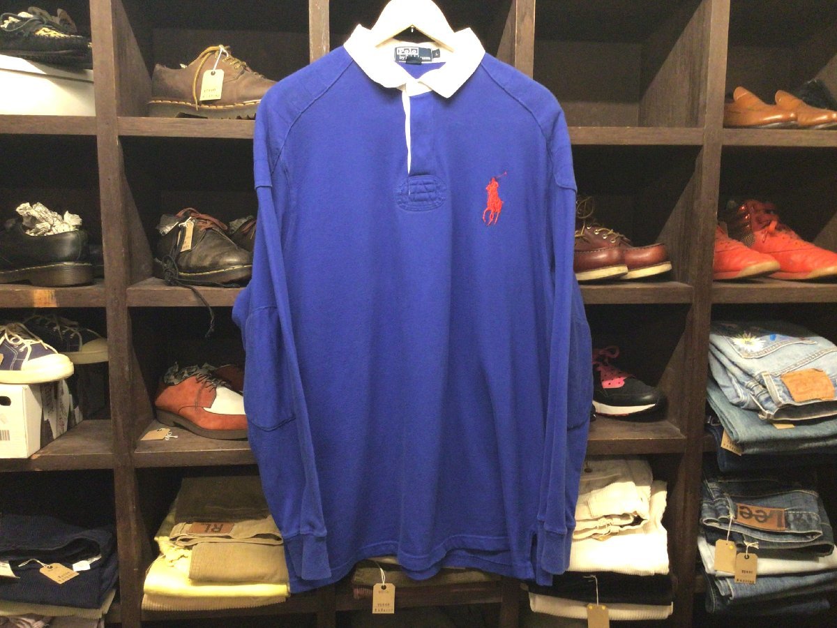 RALPH LAUREN RAGBY SHIRT SIZE L ラルフローレン ラグビー ラガー シャツ ビッグポロ拍卖
