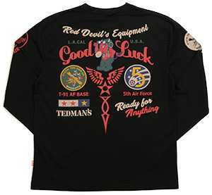 テッドマン/ロンT/ブラック/XXL/TDLS-349/エフ商会/カミナリモータース拍卖