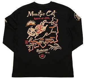 爆裂爛漫娘/モンスターキャット/ロンT/ブラック/XXL/RMLT-323/エフ商会/テッドマン拍卖