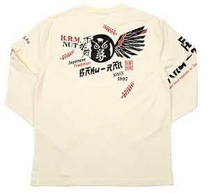 爆裂爛漫娘/梟/ロンT/ホワイト/L/RMLT-325/エフ商会/テッドマン拍卖