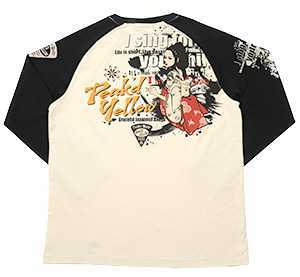 ピークドイエロー/ロンT/ホワイト/XL/PYLT-233/エフ商会/テッドマン拍卖