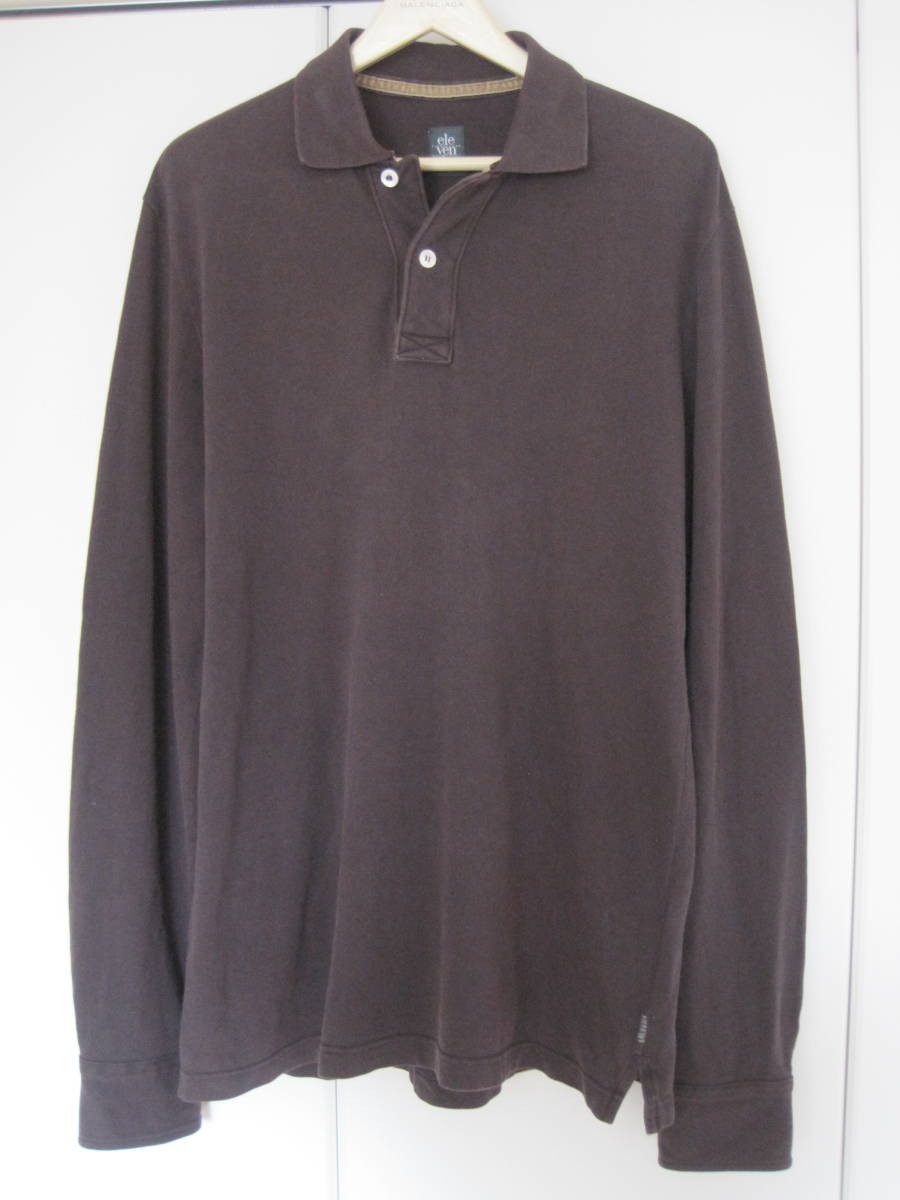 イタリア製 イレブンティ eleventy プルオーバー シャツ 長袖ポロシャツ M拍卖