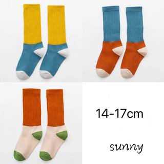 1071M 子供靴下(14-17)ベビーキッズソックス いろせいごう 3足組拍卖