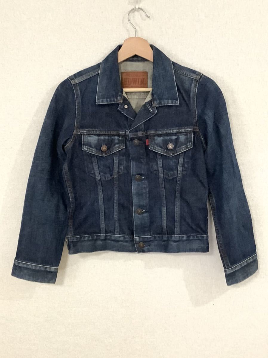 EDWIN エドウィン デニムジャケット Gジャン ジージャン 日本製 国産古着 レディース アメカジ 古着拍卖
