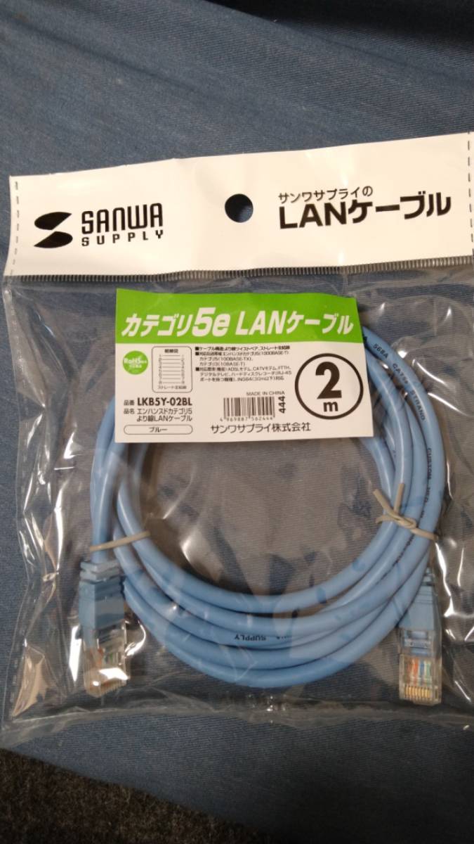 ☆新品未使用☆サンワサプライ カテゴリ5e LANケーブル 2M 10本セット☆拍卖