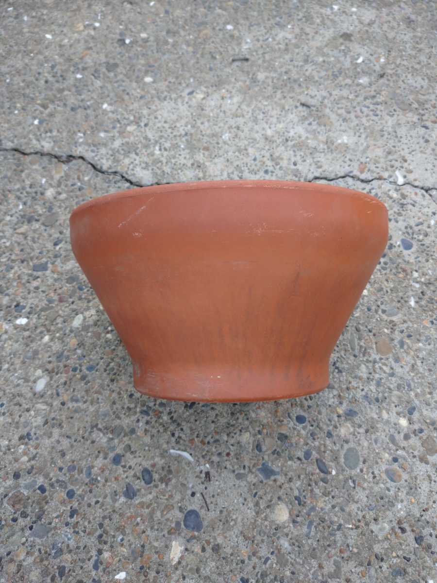 【中古・美品】メーカー/不明/イタリア製/お洒落 植木鉢 中 ②/カラー茶色/汚れ・すり傷あり!/買い得品!! 拍卖