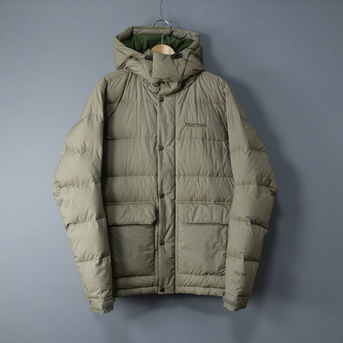 marmot /マ-モット/M/ダウンジャケット/ライトカーキ/メンズ/アウトドア/750フィル拍卖