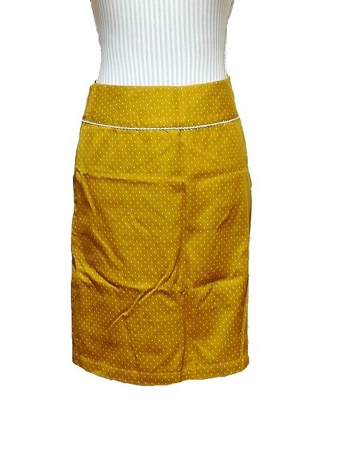 【美品】★Pour la frime/プーラフリーム スカート 【M】2 W66 ドット◆膝丈 黄 清楚 オシャレ レディース 女性 ROPE ロペ JUN拍卖
