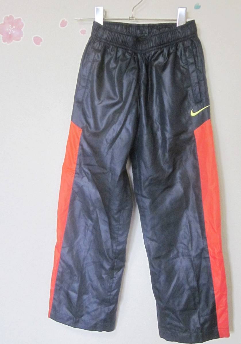 120-130cm NIKE ナイキ ウインドパンツ 内側メッシュ ナイロンパンツ 長ズボン 男の子 ロングパンツ 濃紺 ジュニア 5775拍卖