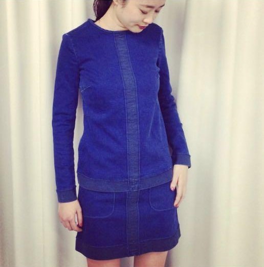 Stella McCartney ステラマッカートニー デニム スカート ミニ タイト 台形 ロゴパッチ拍卖