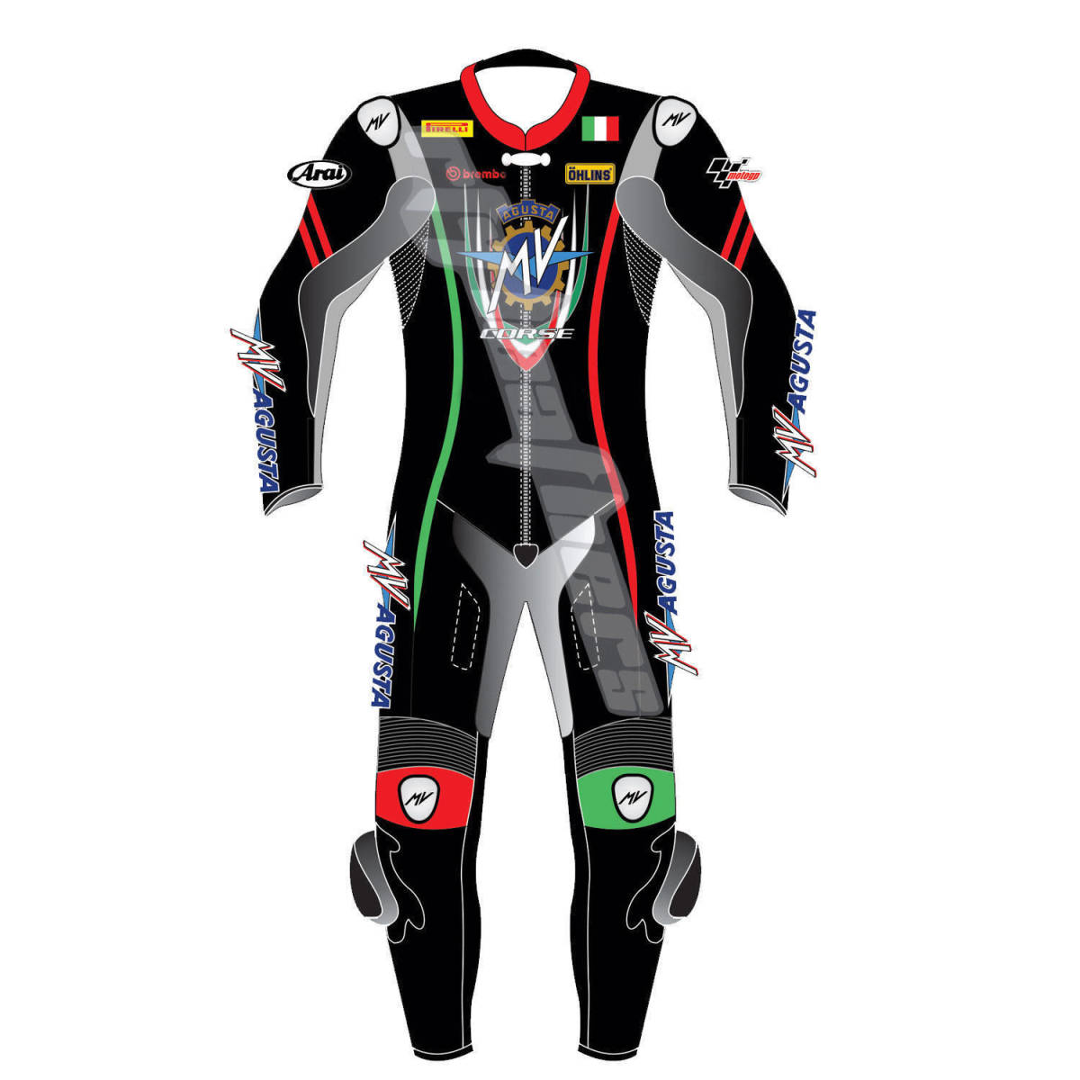 海外 送料込み 高品質 MVアグスタ レーシングレザースーツ MOTOGP サイズ各種 レプリカ 2拍卖
