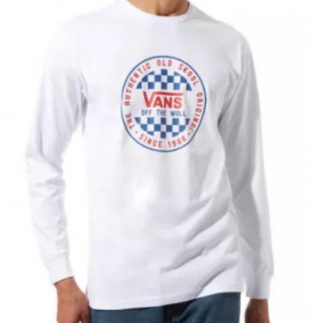 【S】VANS バンズ ロンT 長袖Tシャツ OG CHECKER/ホワイト拍卖