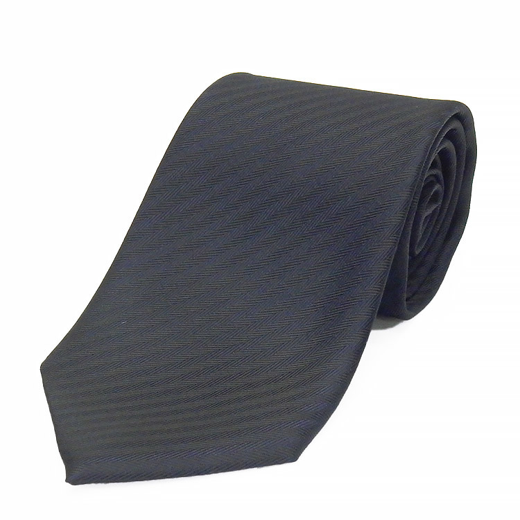日本製ネクタイ シルクブレンドタイ 濃紺×黒 ミニヘリンボーン 甲州織 メール便OK SKW-H04拍卖