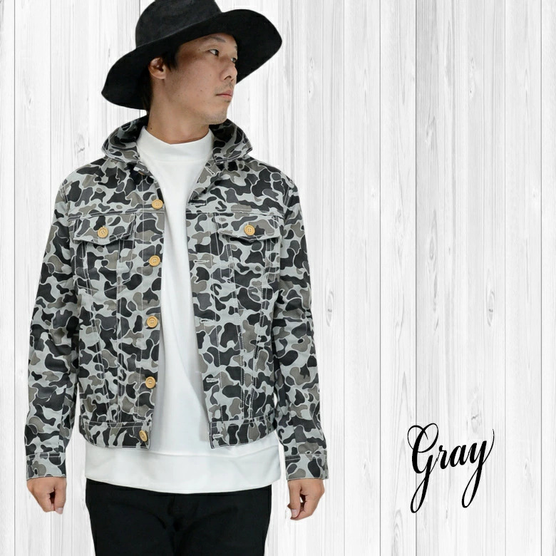 迷彩カモフラ柄ショートジャケット ビター系 16800-3新品グレーM拍卖