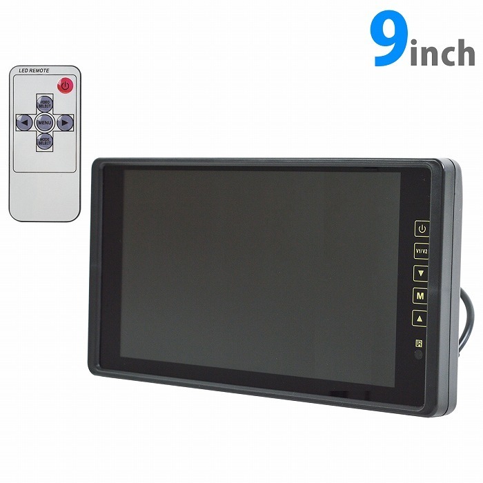 12V ルームミラーモニター 9インチ 9inch タッチパネル式 バックミラーモニター RCA端子拍卖