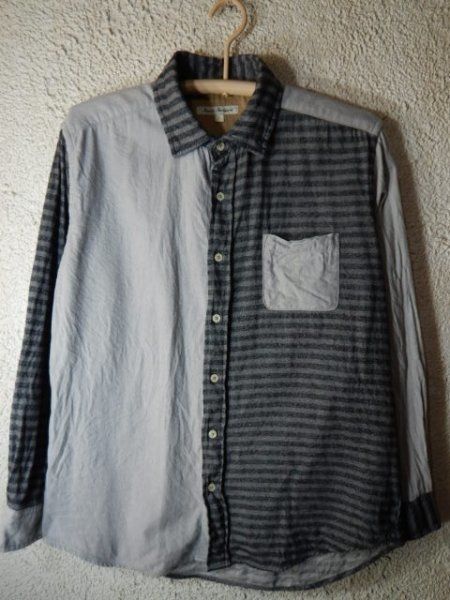 n8296 Smart Standard スマート スタンダード 長袖 切替 デザイン ボーダー シャツ 人気 送料格安拍卖