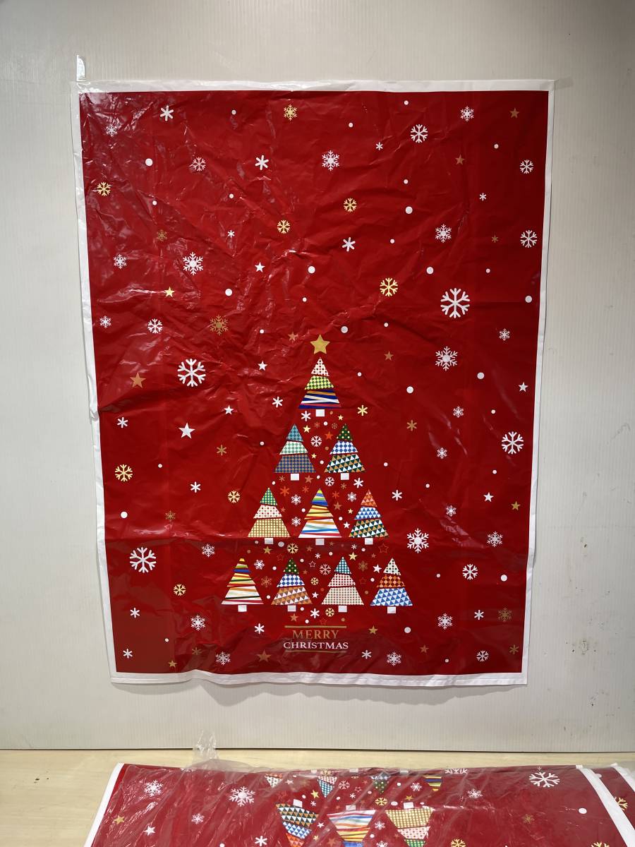 クリスマス★ラッピング/ プレゼント袋 ビニール大サイズ★96枚 80㎝×60㎝ 未使用品拍卖
