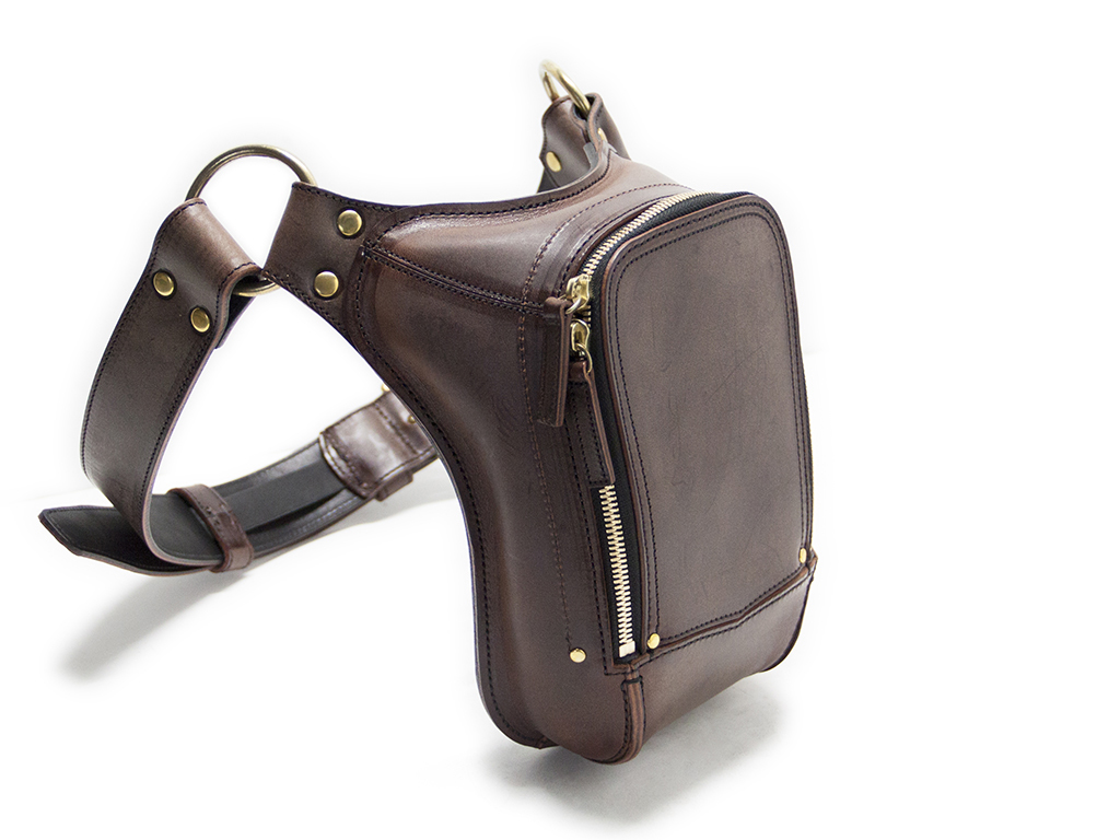 MOTOR ROCK MOTOR ROCK × GAHO レザーバッグ Type A バーガンディー (MR-GO003A)拍卖