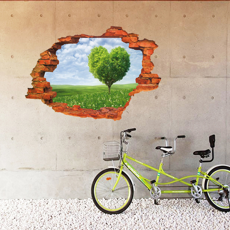 ウォールステッカー YB051 3D ハートツリー 癒す DIY 壁紙 インテリアシート 剥がせるシール 送料無料拍卖