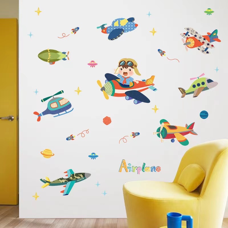 ウォールステッカー YB081 飛行機 癒す DIY 壁紙 インテリアシート 剥がせるシール 送料無料拍卖