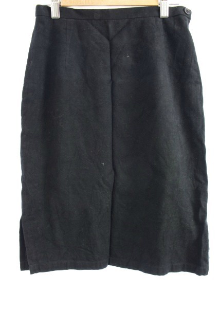 オゾック OZOC スカート ひざ丈 台形 スリット 38 黒 ブラック /M2N38 レディース拍卖