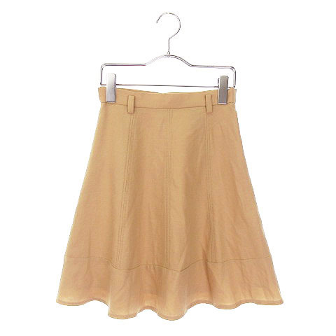 エフデ ef-de スカート ひざ丈 フレア 7 ベージュ ☆F☆ ako0308 レディース拍卖