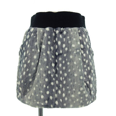 デビーバイフリーズショップ Debbie by FREE'S SHOP スカート ミニ グレー オフ白 M ドット レディース拍卖