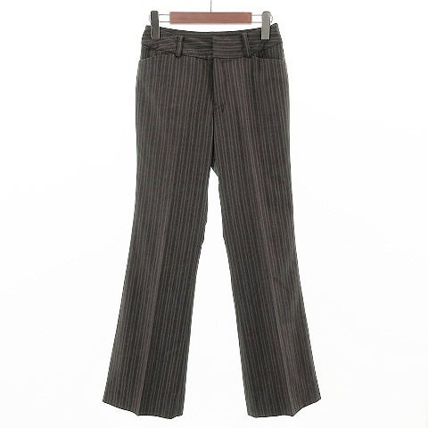 アトリエサブ ATELIER SAB パンツ スラックス ストライプ グレー 36 レディース拍卖
