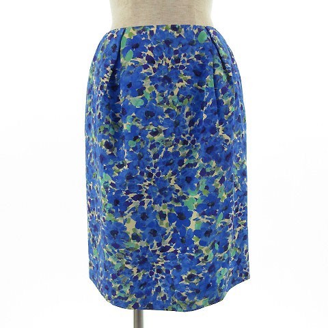 ボールジー BALLSEY トゥモローランド スカート ミディ丈 花柄 総柄 ブルー 青 36 レディース拍卖