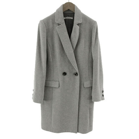 ジャーナルスタンダード レリューム JOURNAL STANDARD relume コート チェスターコート ダブル ウール混 グレー S レディース拍卖