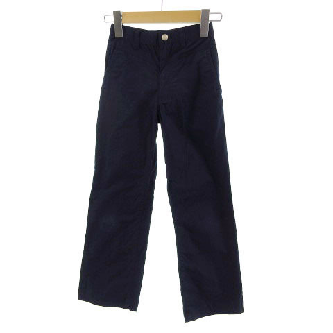 ジェイプレス J.PRESS パンツ ワークパンツ シンプル ジップフライ ウエストゴム ネイビー 紺 130A キッズ拍卖