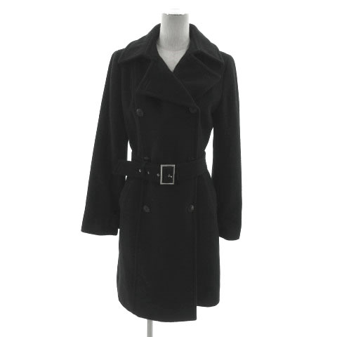 ビッキー VICKY コート ベルト アルパカ混 日本製 ブラック 黒 2 レディース拍卖