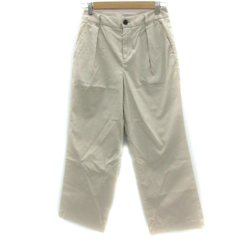 ジャーナルスタンダード レリューム JOURNAL STANDARD relume ワイドパンツ アンクル丈 S べージュ /YM35 レディース拍卖