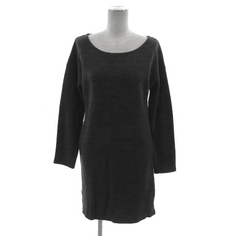 ジャーナルスタンダード レリューム JOURNAL STANDARD relume ワンピース ニット 長袖 ひざ丈 ウール混 グレー F レディース拍卖