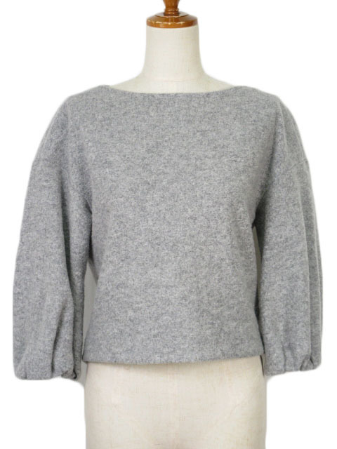 トゥモローランド TOMORROWLAND ブークレー パフスリーブプルオーバー 七分袖 ウール 36 グレー レディース拍卖