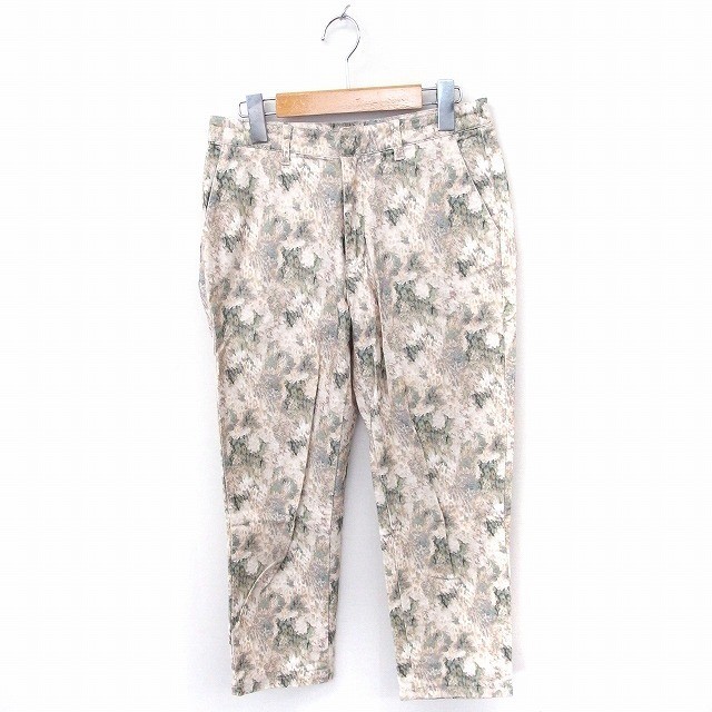 ジャーナルスタンダード JOURNAL STANDARD パンツ 花柄 クロップド コットン 綿 36 ホワイト 白 /FT3 レディース拍卖