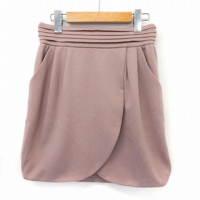 リリーブラウン Lily Brown スカート タイト 膝丈 バックジップ シンプル 1 ピンク /ST13 レディース拍卖